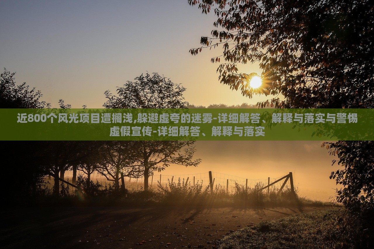 近800個(gè)風(fēng)光項(xiàng)目遭擱淺,躲避虛夸的迷霧-詳細(xì)解答、解釋與落實(shí)與警惕虛假宣傳-詳細(xì)解答、解釋與落實(shí)
